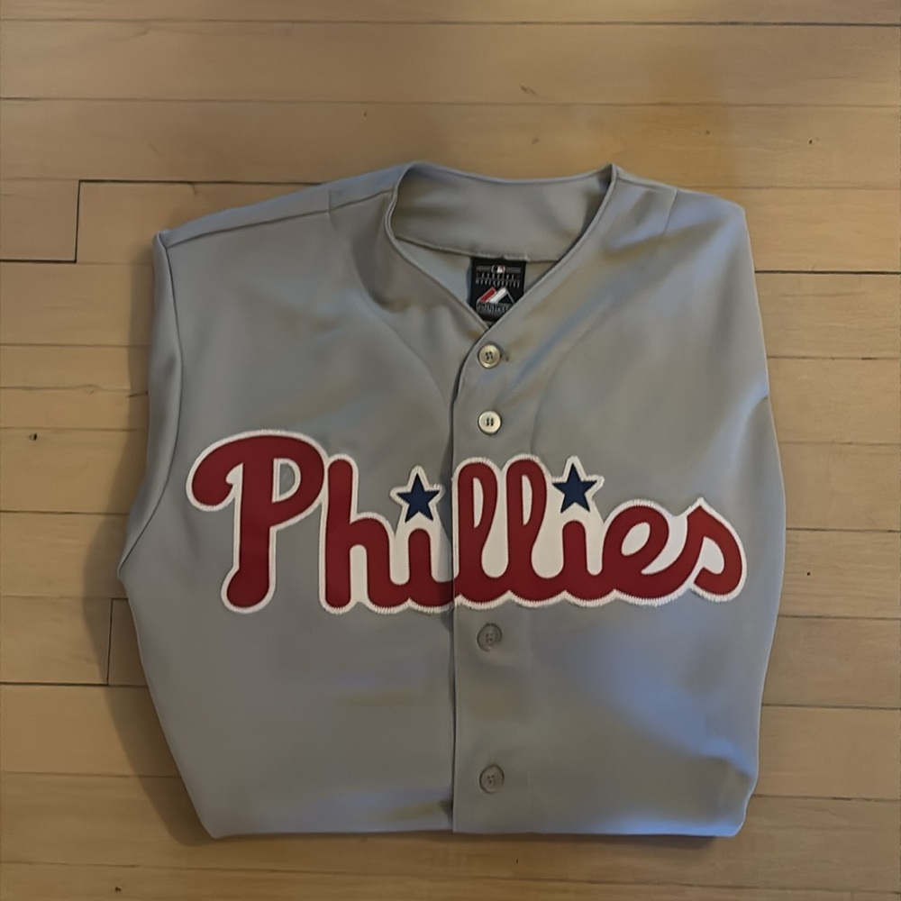 Philadelphia Phillies Majestic Gray Jersey - Picture 5 of 5